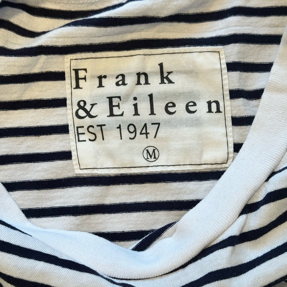 Frank & Eileen NWD Theo Perfect Tee Navy French Stripe Size M - Picture 7 of 10